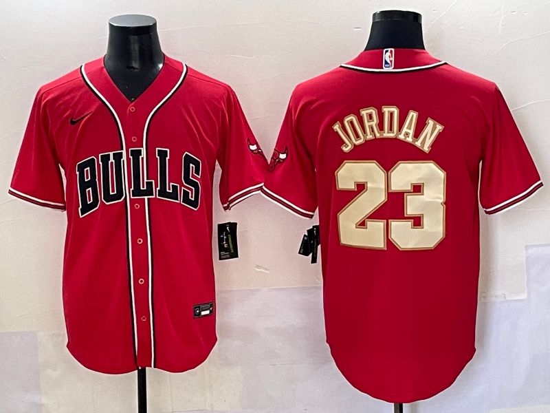 Men 2025 Chicago Bulls #23 Jordan Red Joint Name Nike NBA Jersey style 5->chicago bulls->NBA Jersey